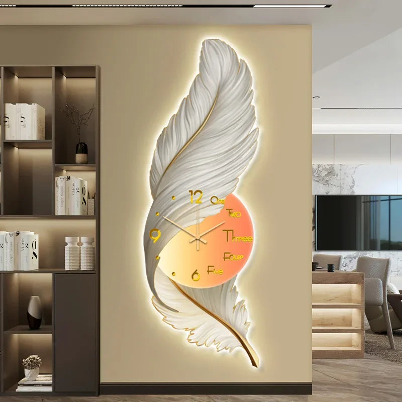 LED Feather Wall Clocks