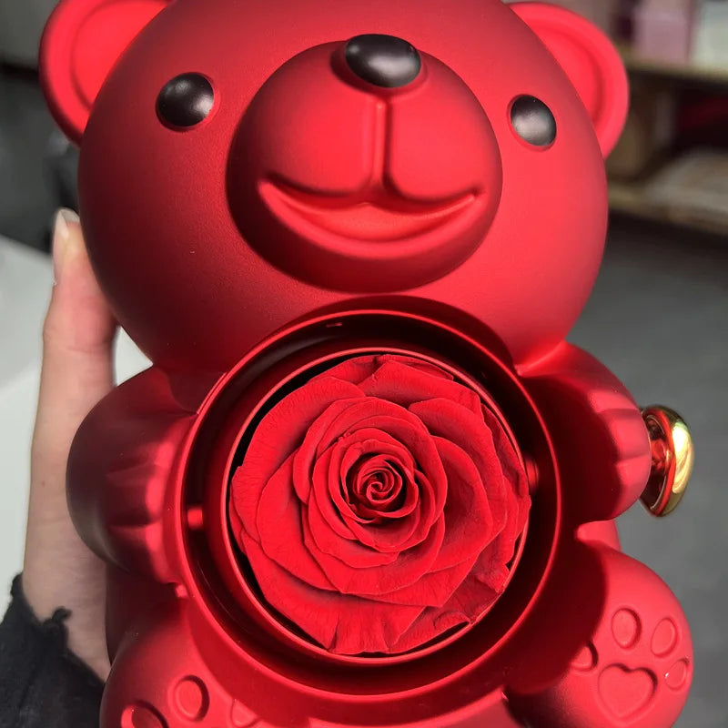 Eternal Rose Teddy Bear Gifts Box