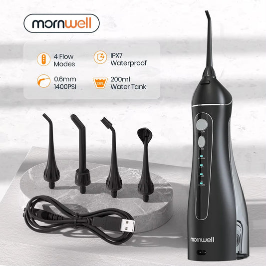 Mornwell F18 Portable Oral Irrigator With Travel Bag