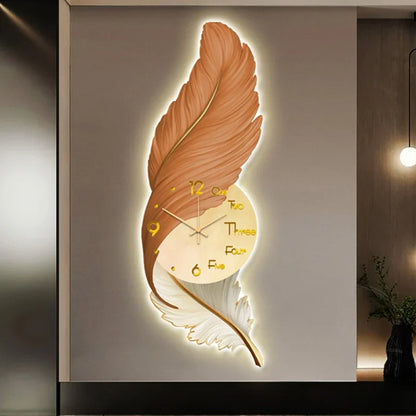 LED Feather Wall Clocks