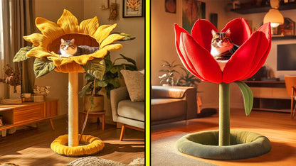 flower shaped cat trees