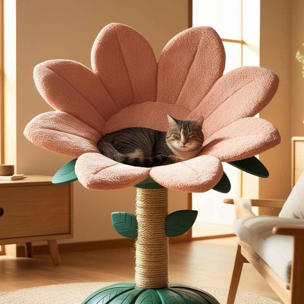 flower shaped cat trees