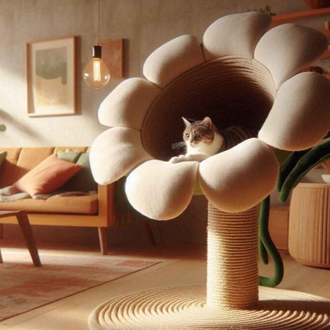 flower shaped cat trees