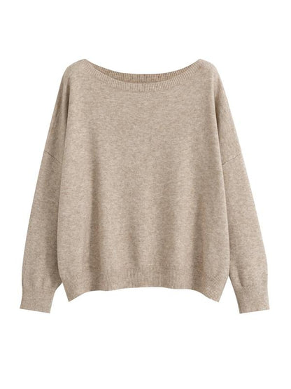 Women's Chic Plain Neck Long Sleeve