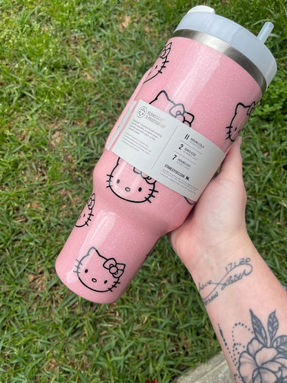 Customized Stanley Tumbler Hello kitty 40oz