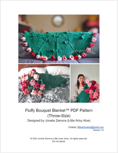 Fluffy Bouquet Blanket™ Crochet Pattern