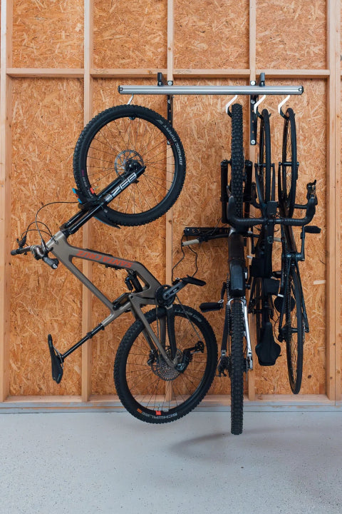 Stashed SpaceRail Sliding Bike Storage